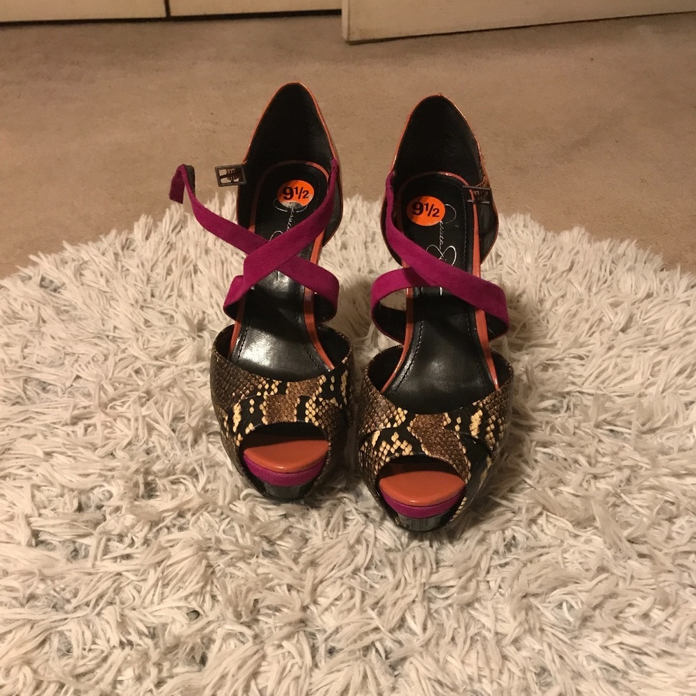 Jessica Simpson Multi Snake print stiletto